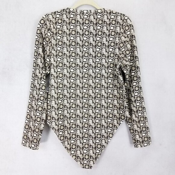 NEW Good American Size 5 = 2XL 18-20 Printed Snake Crew neck Bodysuit NWT $125 - Picture 3 of 10